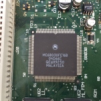 The Motorola 68030 processor.